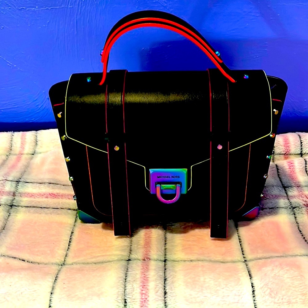 Michael Kors Manhattan Medium Leather Satchel